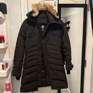 Canada Goose Black Women's Parka with Fur-Trim Hood